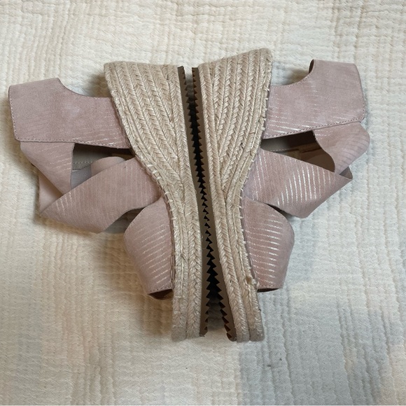 Eileen Fisher Willow Soft Suede Wedge Espadrille in Pink Size 8 - Picture 11 of 16